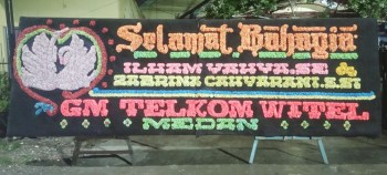 papan bunga Medan harga murah untuk acara pernikahan