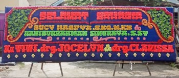 papan bunga wedding murah
